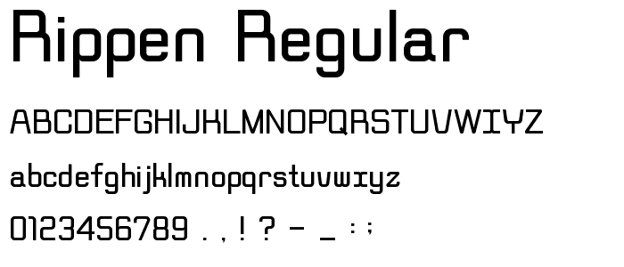 Rippen Regular font